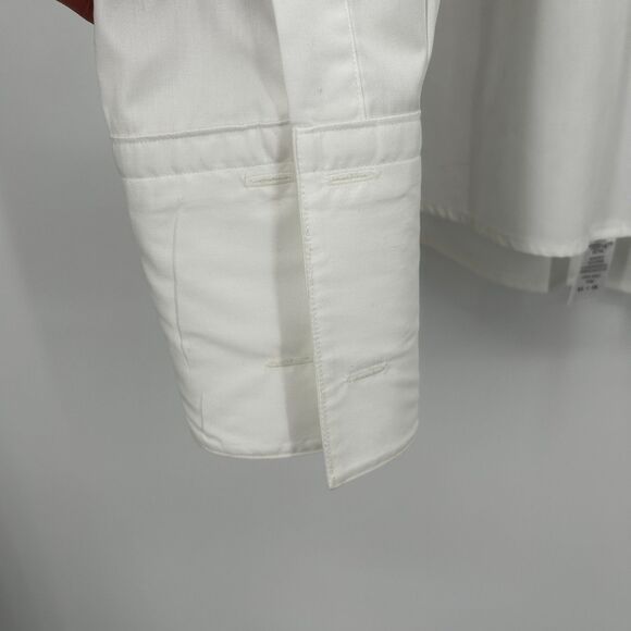 ETON Men White Pleated Button Down Formal Cuff Link Sleeve Shirt Size 46 Neck 18 - Picture 7 of 9